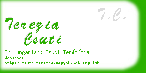 terezia csuti business card